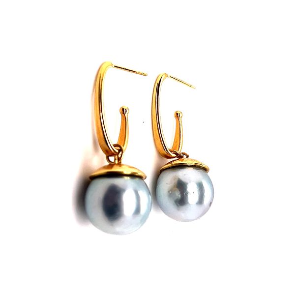 Grey Tahitian Pearl Earrings