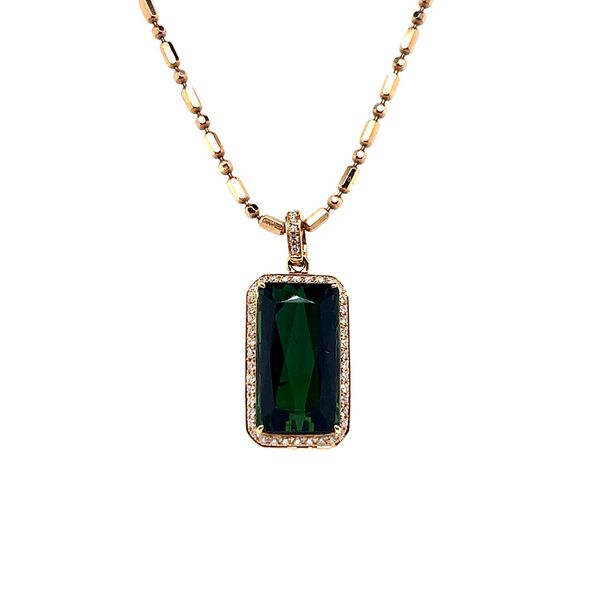 Quartz and Diamond Pendant