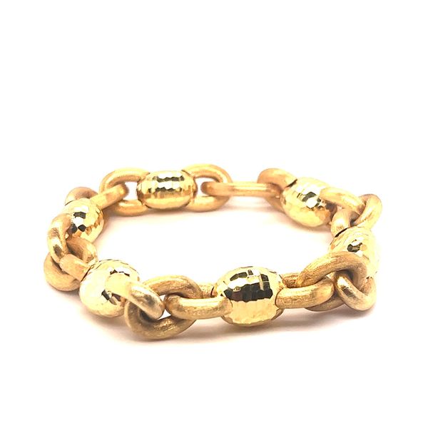 Yellow Gold Bead Link Bracelet
