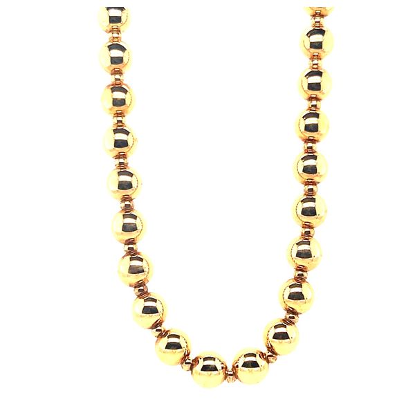 14K Yellow Gold Ball Necklace