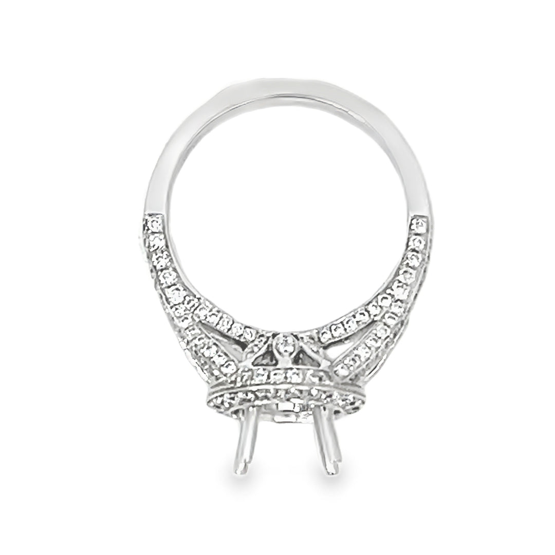 14K White Gold Diamond Semi Mounting 1.35ctw
