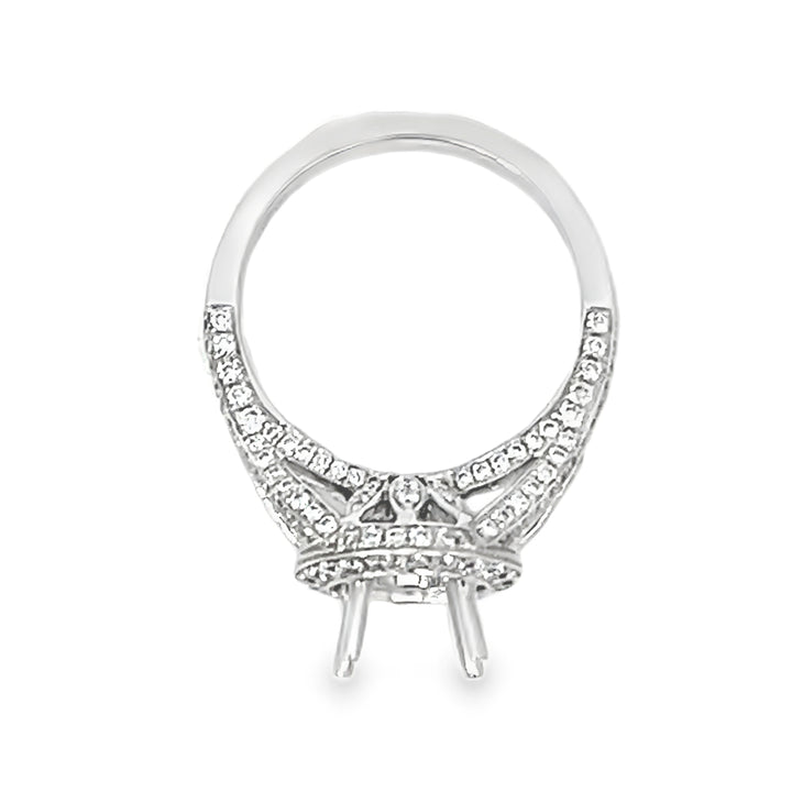 14K White Gold Diamond Semi Mounting 1.35ctw