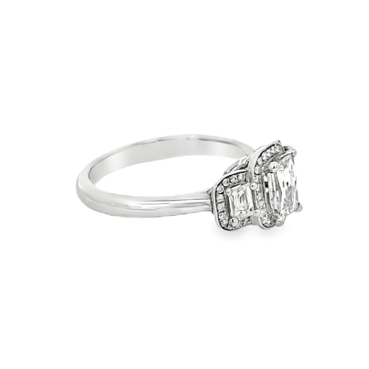 18K White Gold 1.03 Carat Diamond Ring – Mounting Diamonds