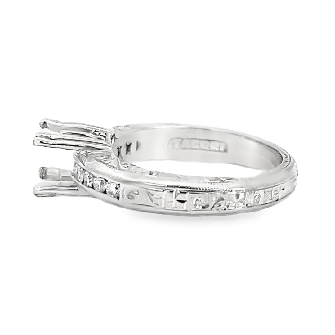 Platinum 0.25ct Diamond Semi Mounting Channel Set