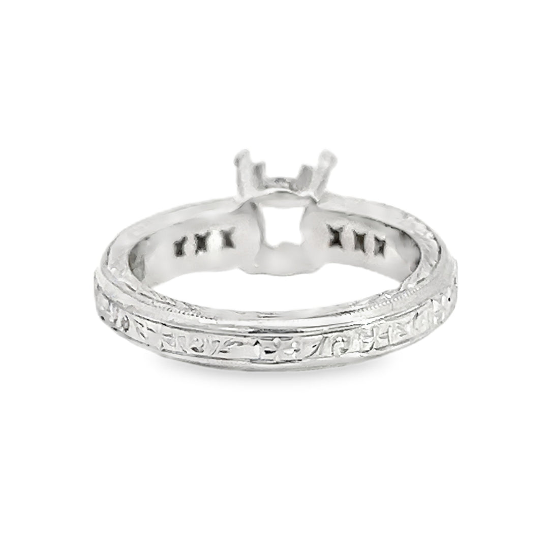Platinum 0.25ct Diamond Semi Mounting Channel Set