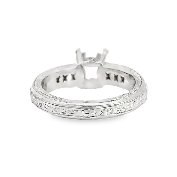Platinum 0.25ct Diamond Semi Mounting Channel Set
