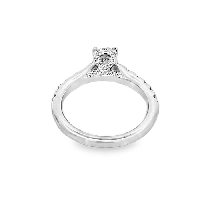 14K White Gold Oval Diamond Engagement Ring 1.45ctw