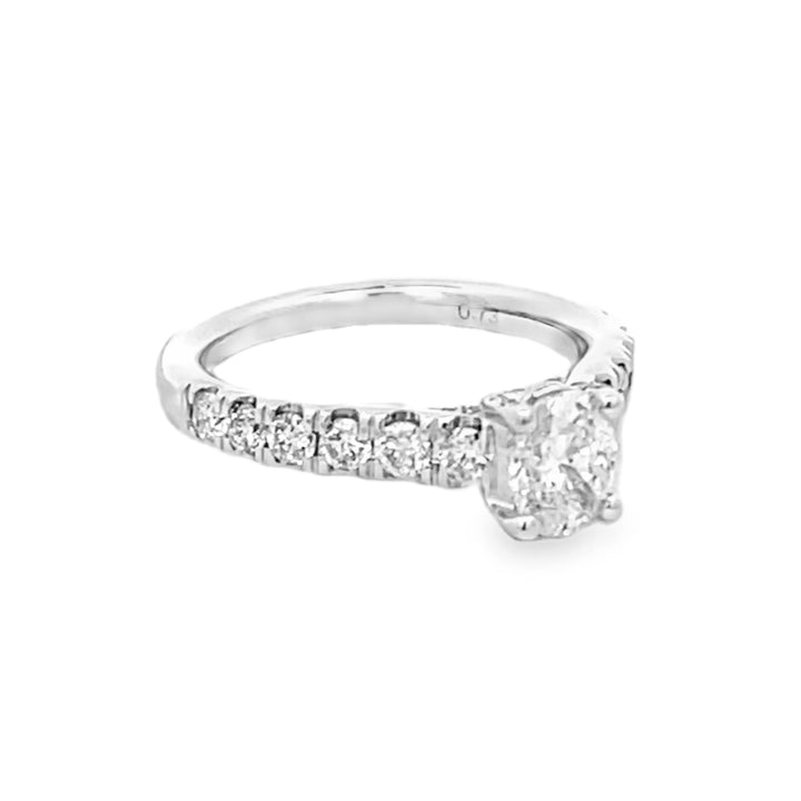 14K White Gold Oval Diamond Engagement Ring 1.45ctw