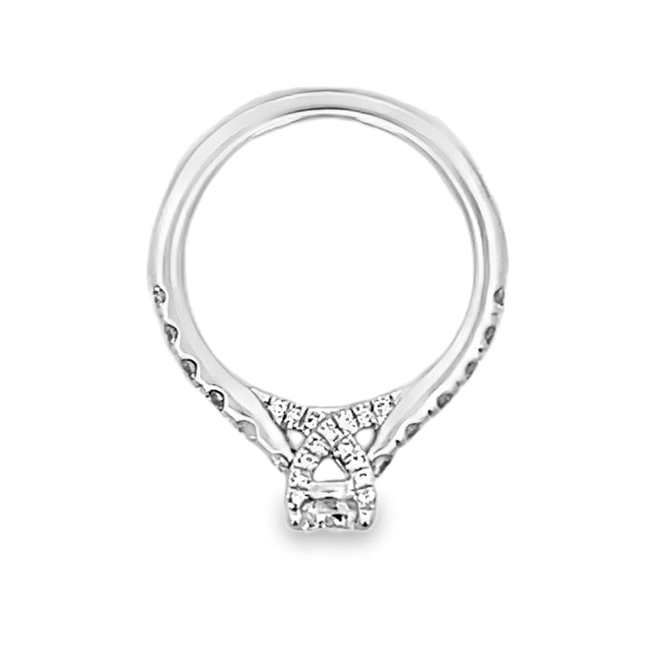 14K White Gold Oval Diamond Engagement Ring 1.45ctw