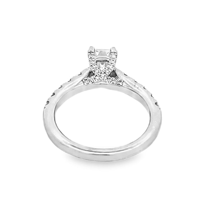 14K White Gold Emerald Cut Diamond Engagement Ring 1.44ctw