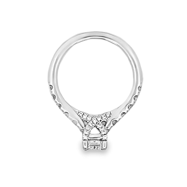 14K White Gold Emerald Cut Diamond Engagement Ring 1.44ctw