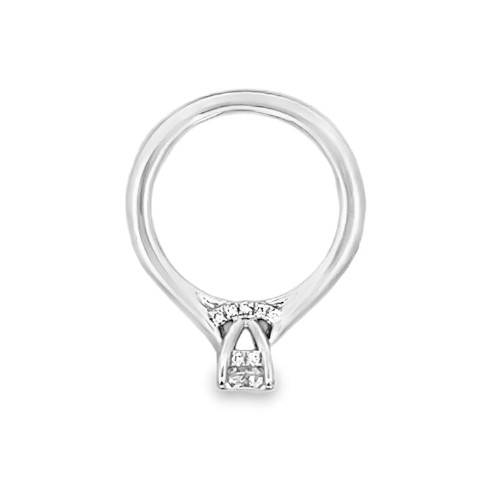 18K White Gold Oval Cut Diamond Engagement Ring 1.06ctw