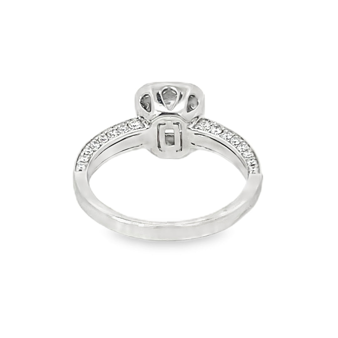 White Gold 1.15ct Emerald Engagement Ring