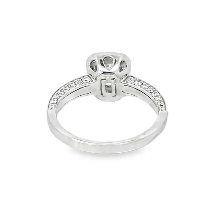 White Gold 1.15ct Emerald Engagement Ring