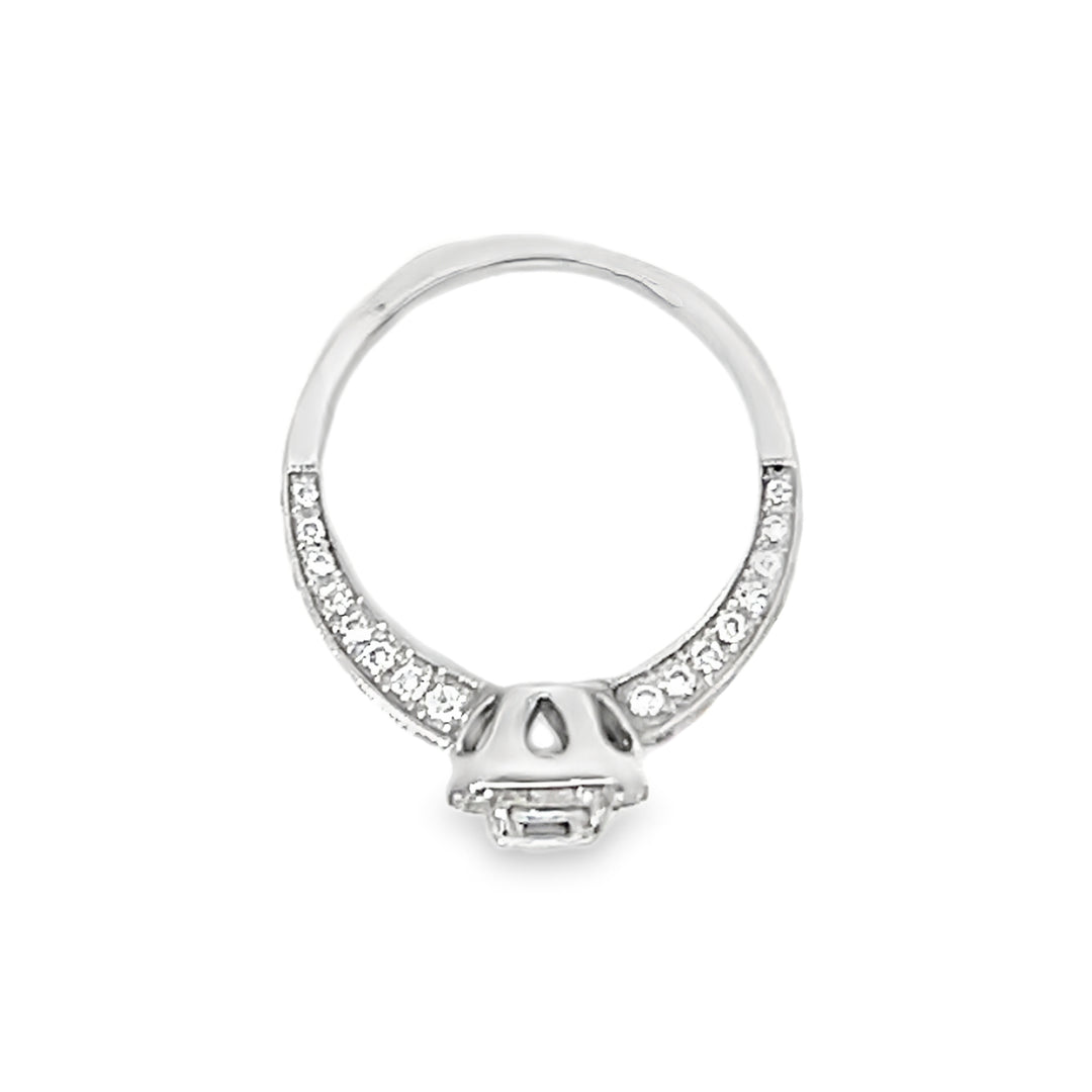 White Gold 1.15ct Emerald Engagement Ring