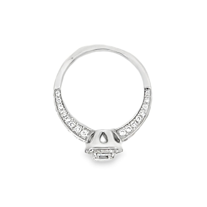 White Gold 1.15ct Emerald Engagement Ring
