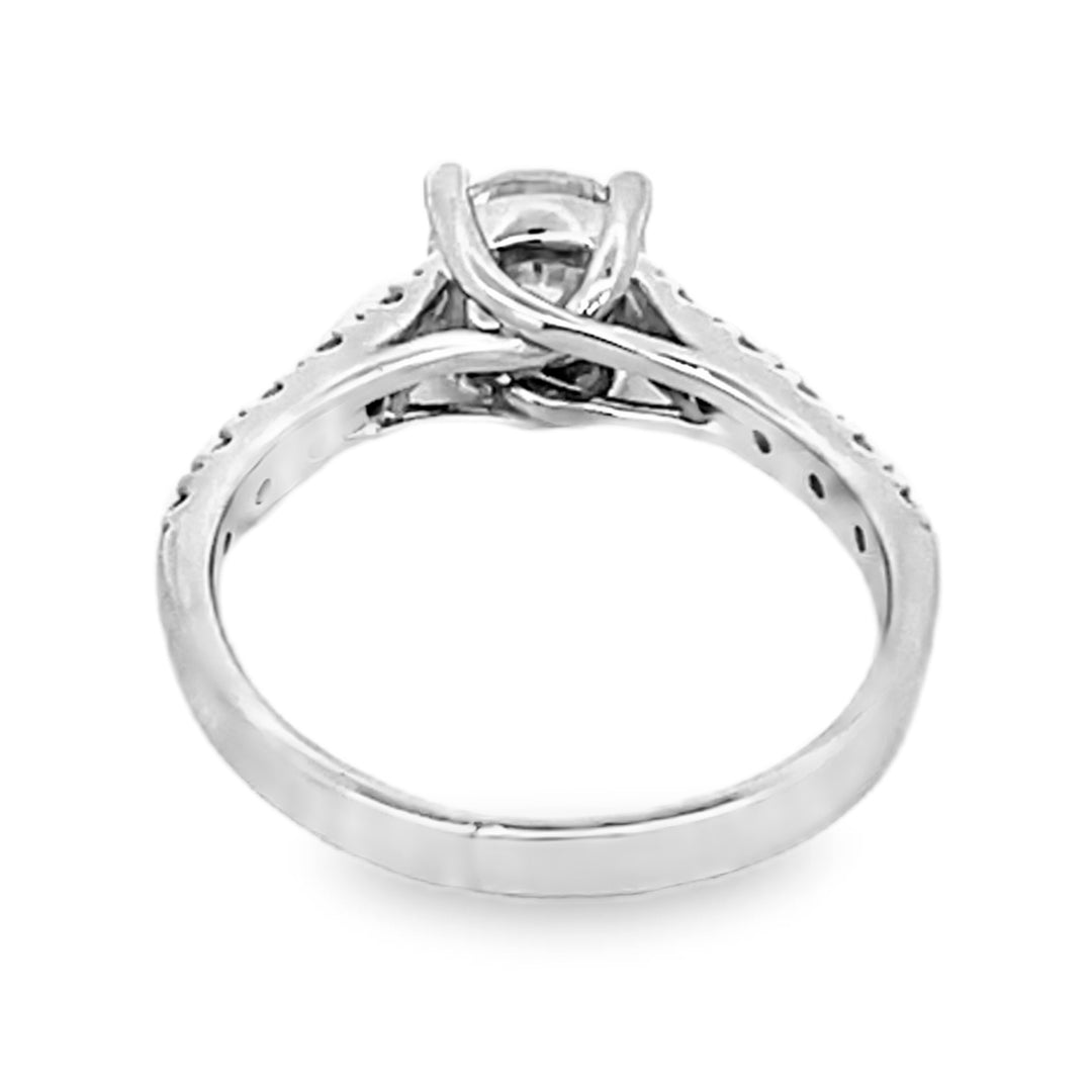 14K White Gold Diamond Engagement Ring 1.30ctw