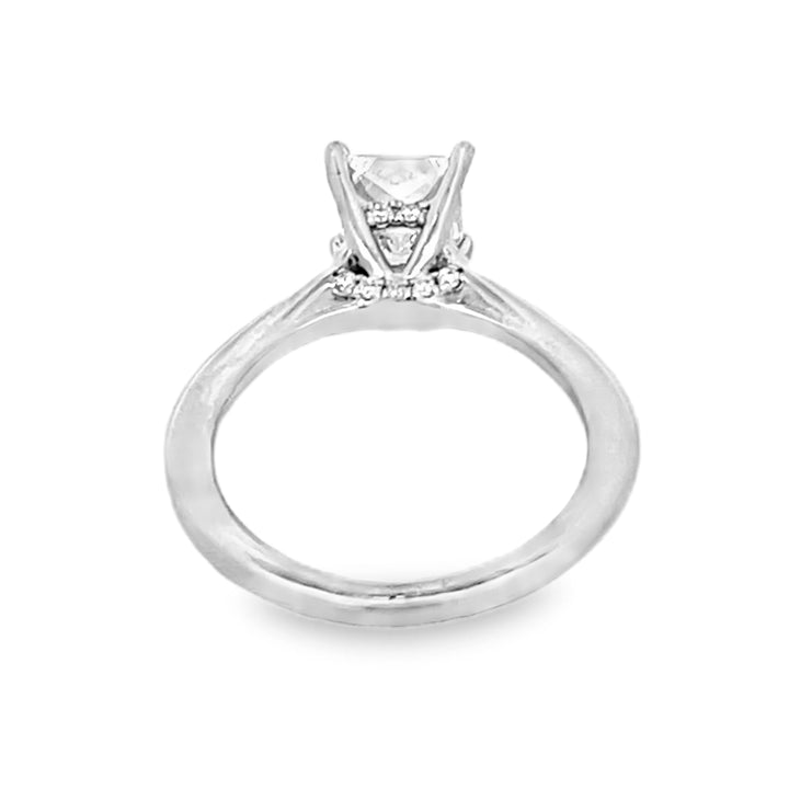 18K White Gold Princess Cut Solitaire Diamond Engagement Ring 1.55ctw