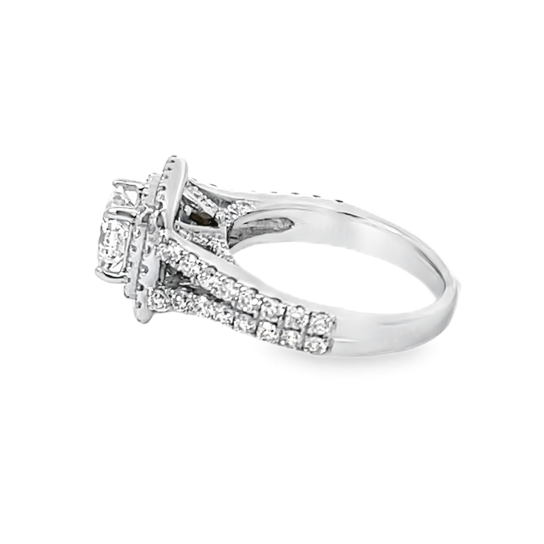 White Gold 0.96 Cart Semi Mounting
