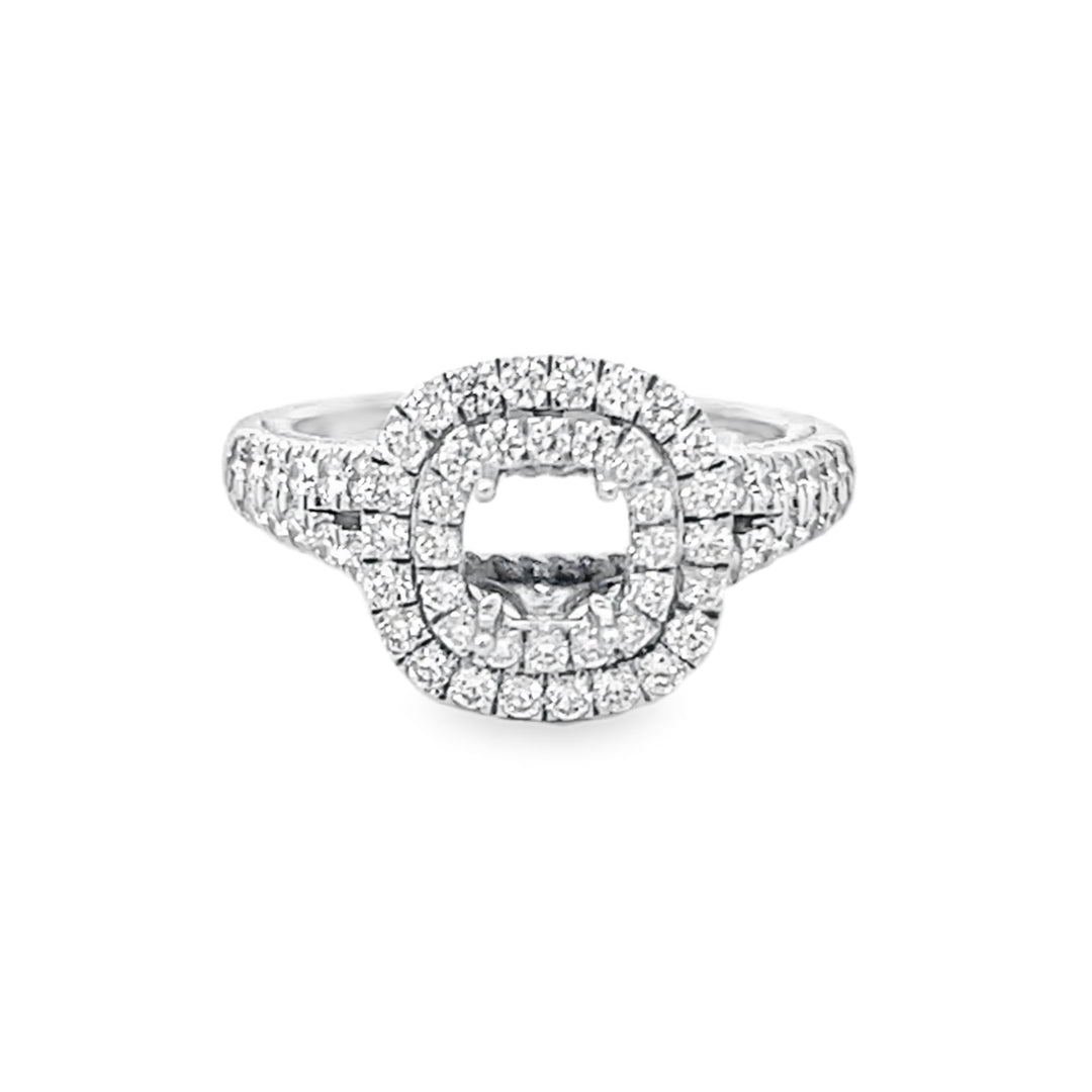 White Gold 1.00 Carat Total Diamond Mounting