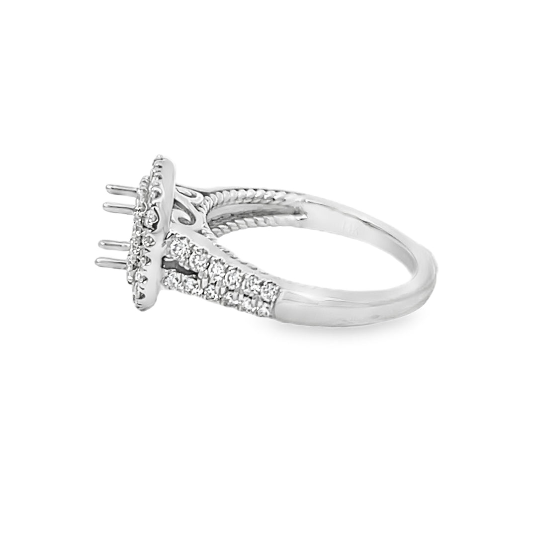 White Gold 1.00 Carat Total Diamond Mounting