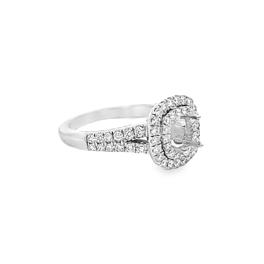 White Gold 1.00 Carat Total Diamond Mounting