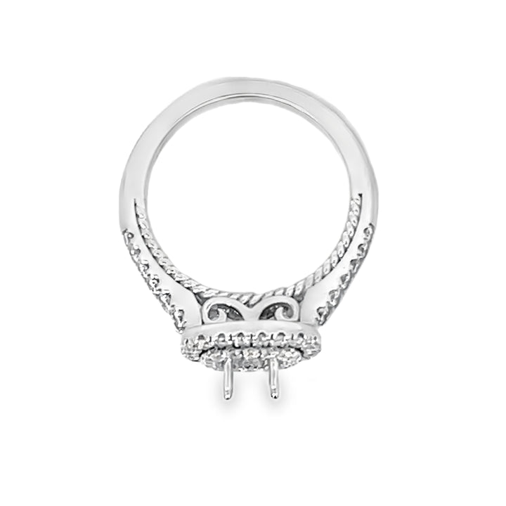 White Gold 1.00 Carat Total Diamond Mounting