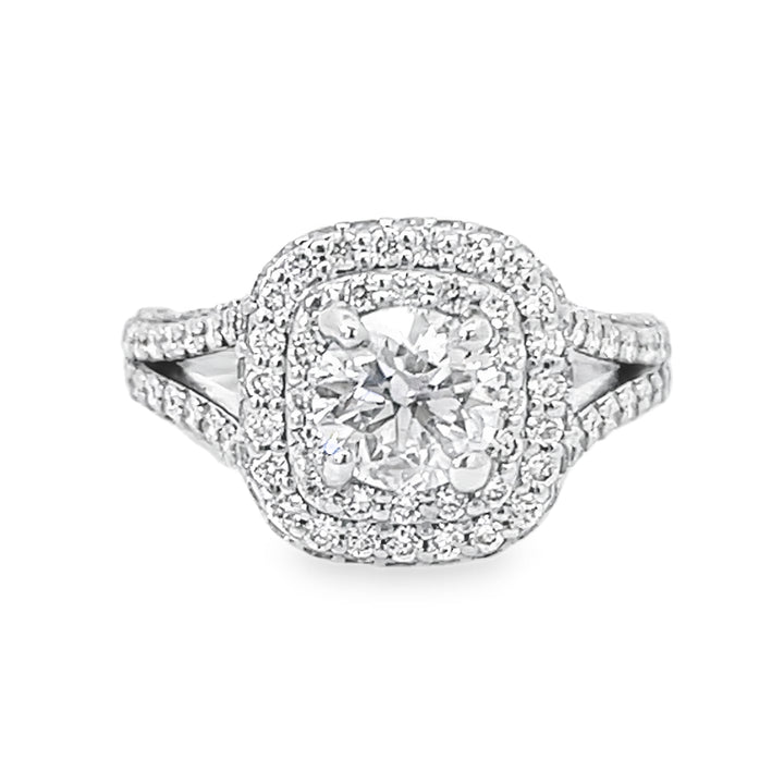 White Gold Double Halo 2.21 Carat Ring