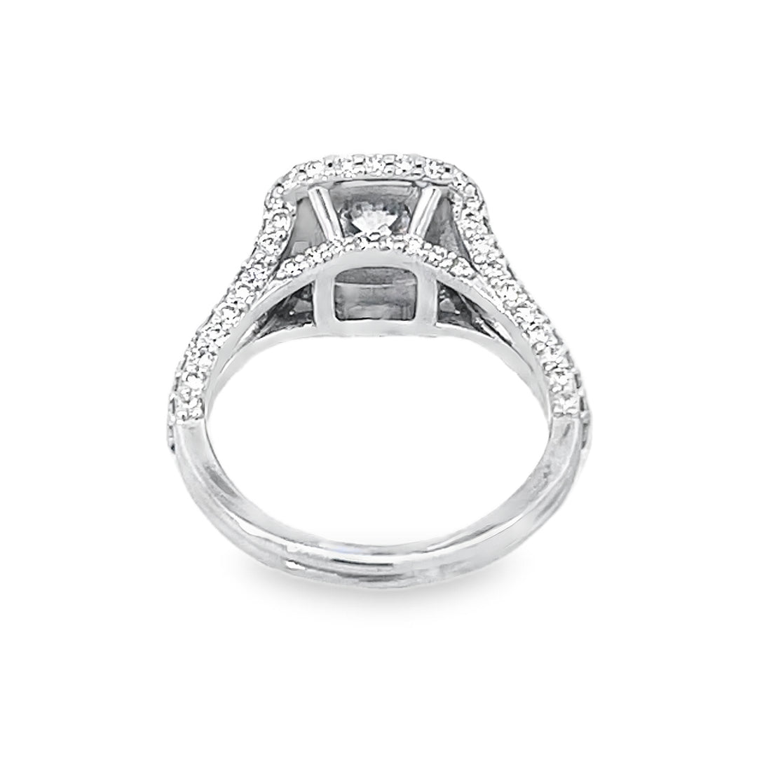 White Gold Double Halo 2.21 Carat Ring