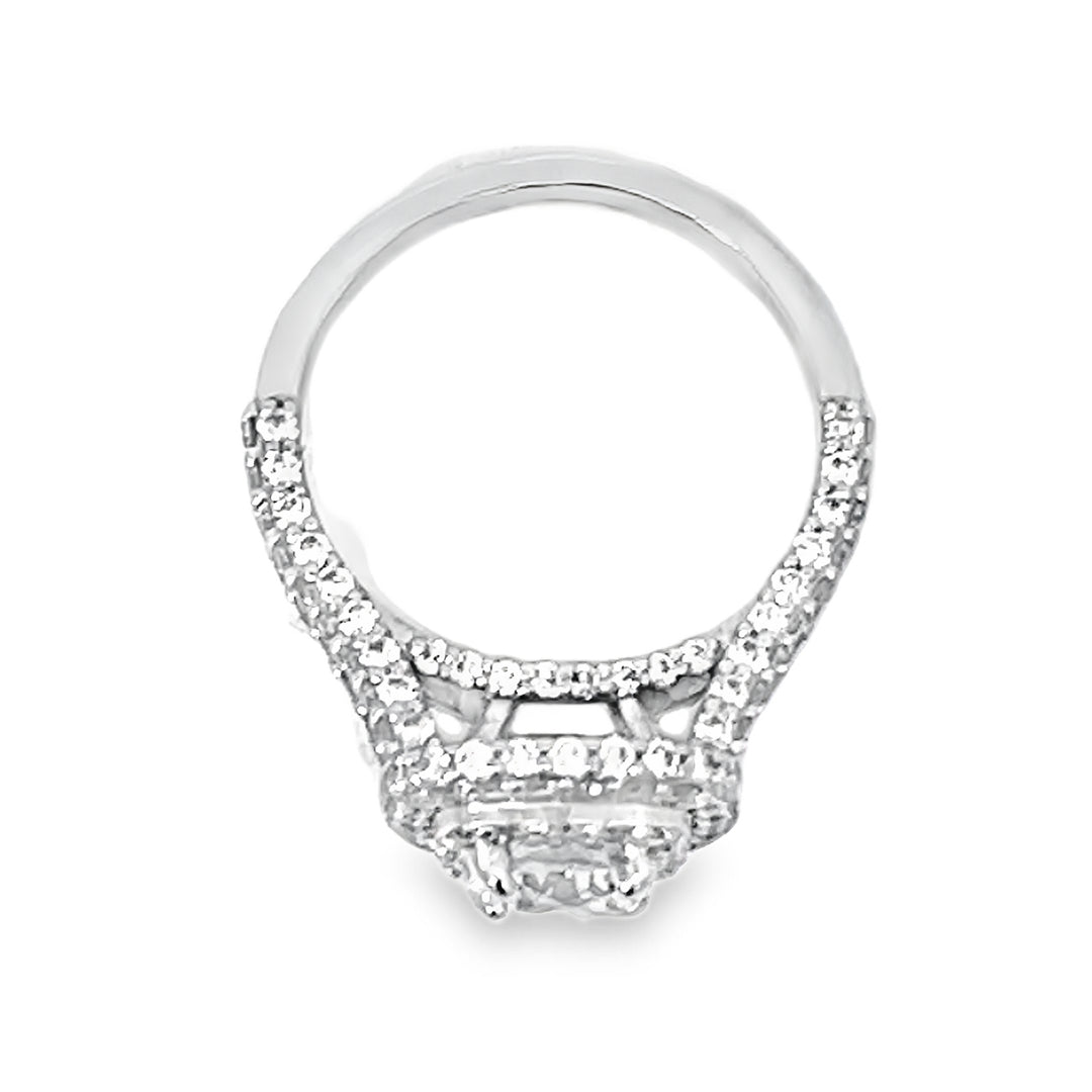 White Gold Double Halo 2.21 Carat Ring