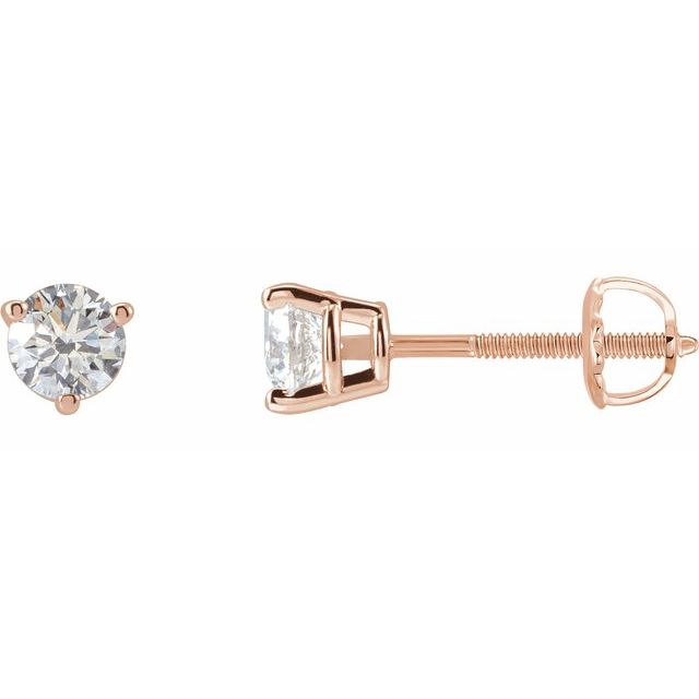 14K Gold Lab-Grown Diamond Earrings - Options Available