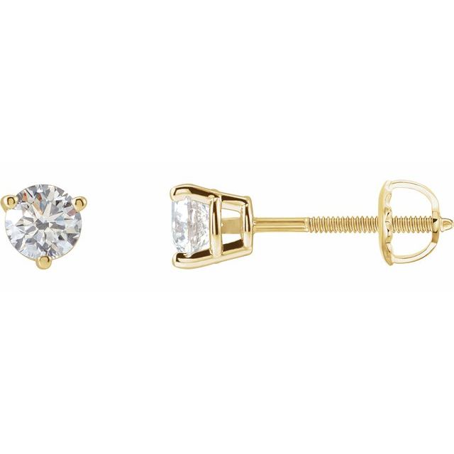 14K Gold Lab-Grown Diamond Earrings - Options Available