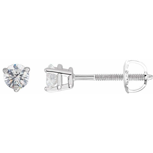 Gold, Platinum & Silver Natural Diamond Earrings - Options Available