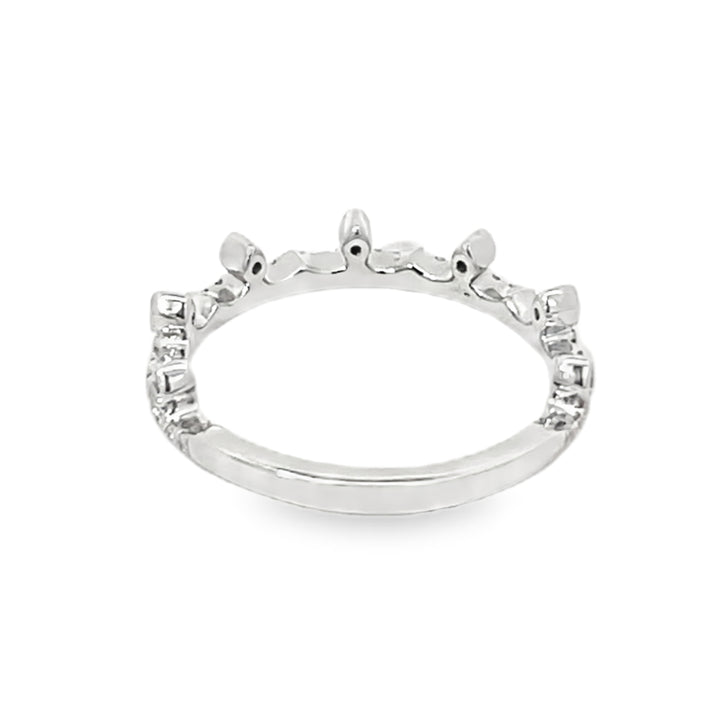 14K White Gold Fancy Stackable Band 0.25ctw