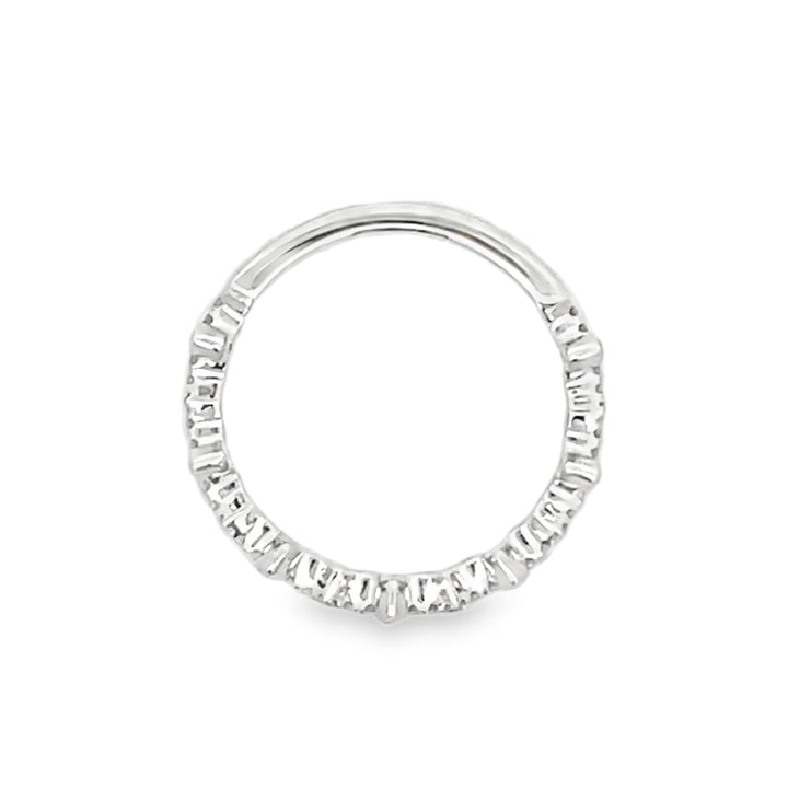14K White Gold Fancy Stackable Band 0.25ctw