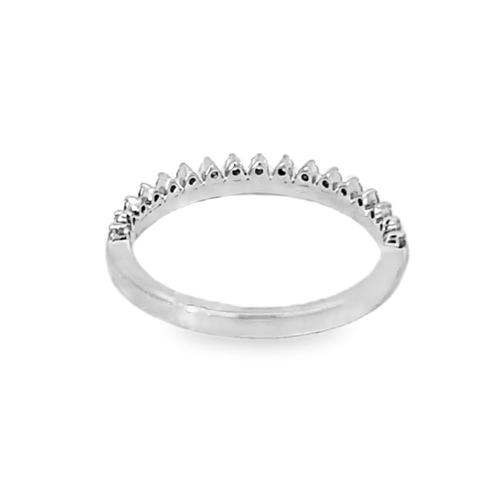 14K White Gold Diamond Crown Band 0.50ctw