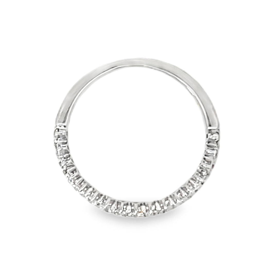 14K White Gold Diamond Crown Band 0.50ctw