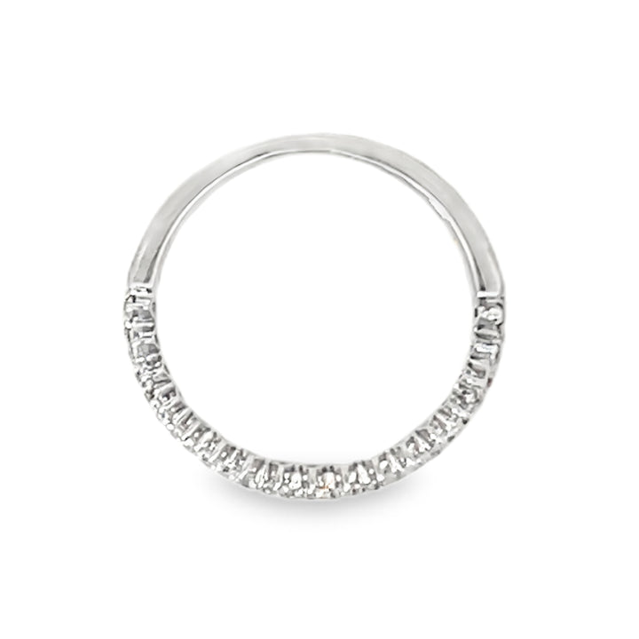 14K White Gold Diamond Crown Band 0.50ctw