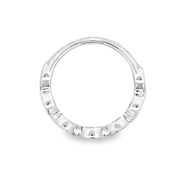 14K White Gold Marquise Cut Diamond Band 0.70ctw