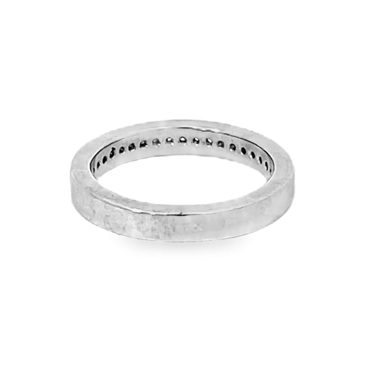 14K White Gold Round Diamond Channel Set Band 0.25ctw