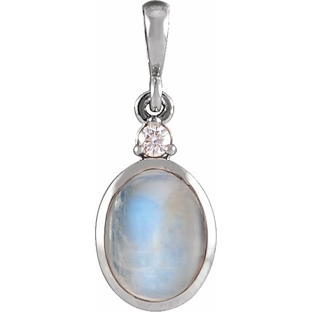 14K Gold Natural Opal and Diamond Pendant - Options Available