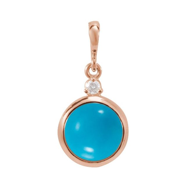 14K Gold Natural Opal and Diamond Pendant - Options Available
