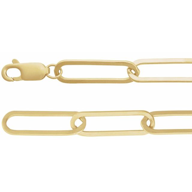 14K Gold & Sterling Silver Paperclip Chain Necklace - Options Available
