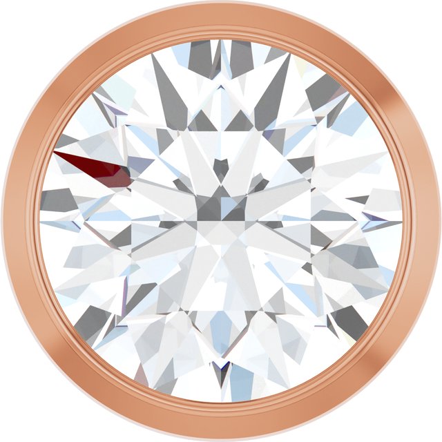 14K Gold & Platinum Diamond Bezel Pendant Slide - Options Available