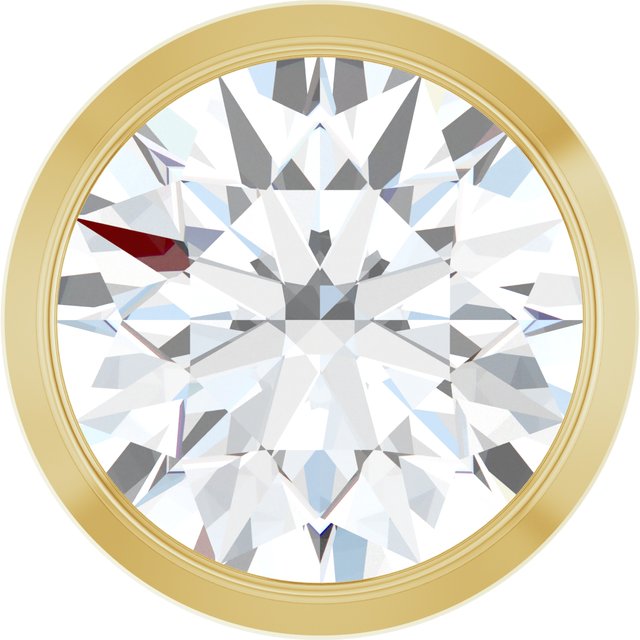 14K Gold & Platinum Diamond Bezel Pendant Slide - Options Available