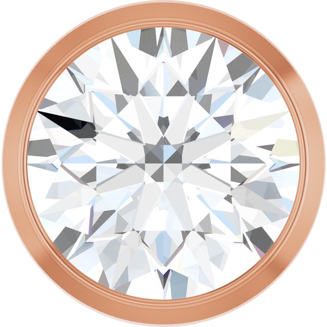 14K Gold Lab-Grown Diamond Bezel Pendant Slide - Options Available