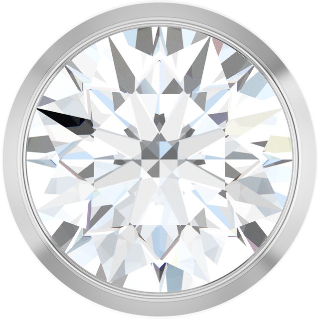 14K Gold Lab-Grown Diamond Bezel Pendant Slide - Options Available