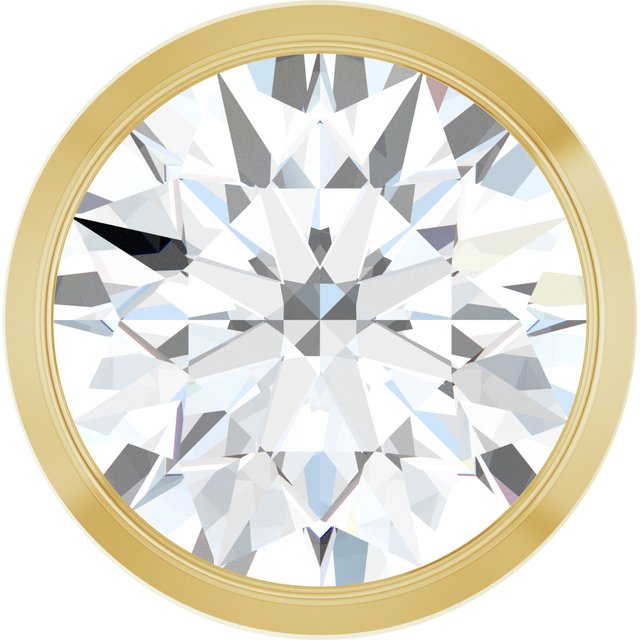 14K Gold Lab-Grown Diamond Bezel Pendant Slide - Options Available