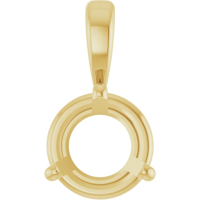 14K Gold & Platinum Lab-Grown Diamond Solitaire Pendant - Options Available