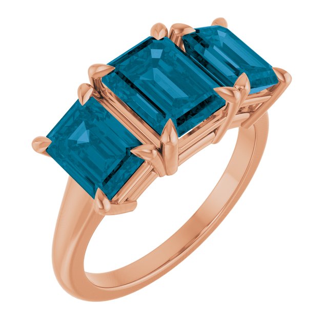 14K Gold Three-Stone Ring - Options Available